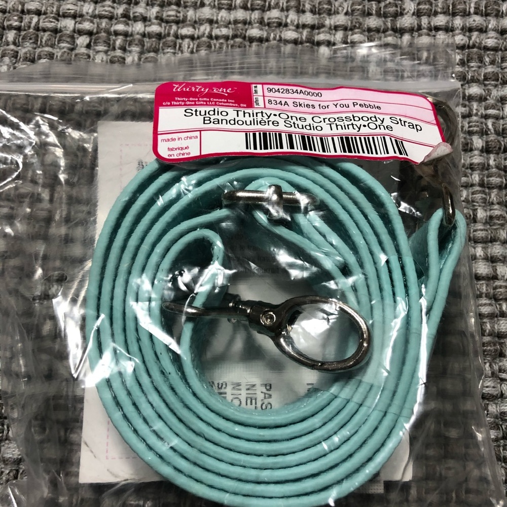 NIP Sky Blue Thirty One Crossbody Purse Strap